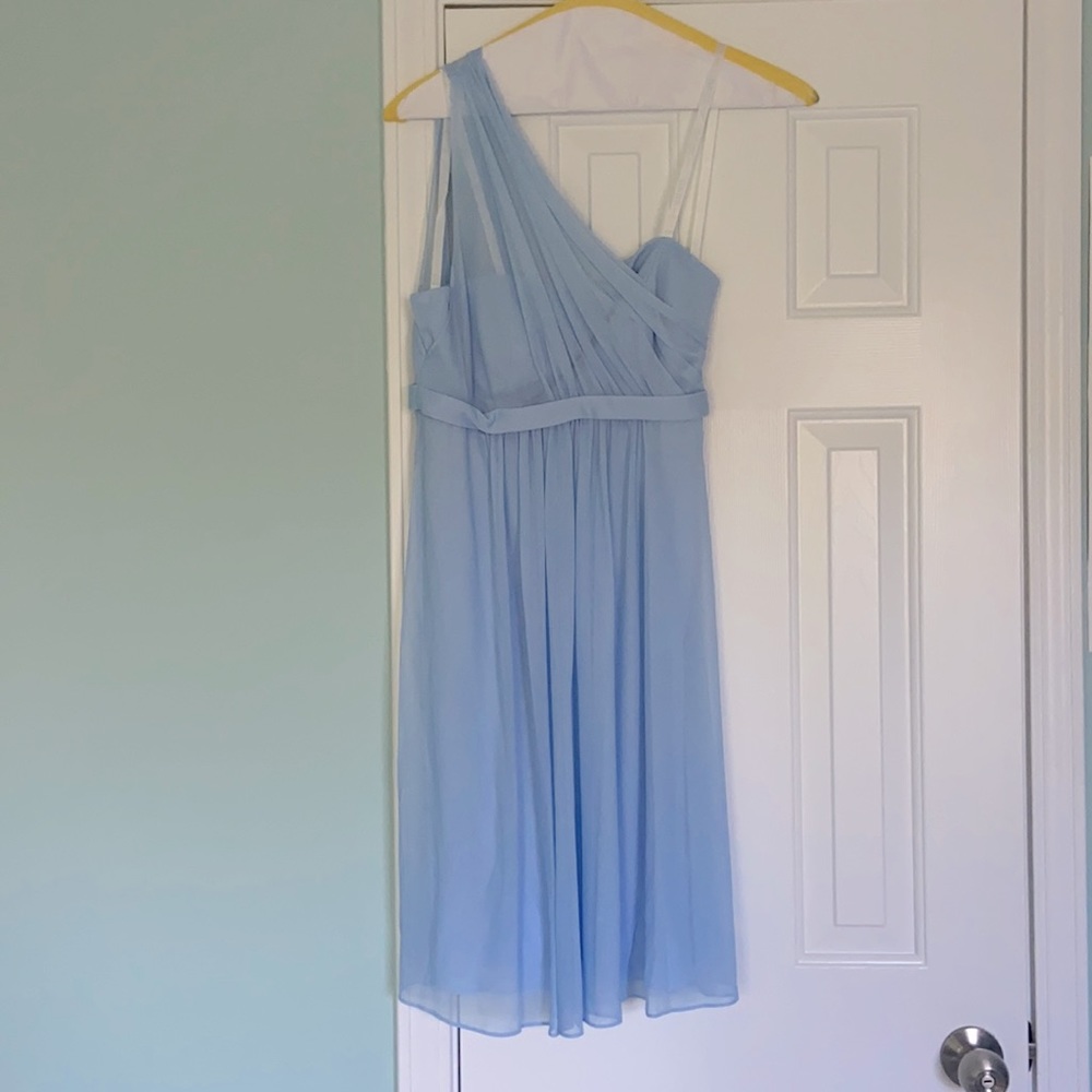 David’s Bridal Ice Blue Bridesmaid Dress